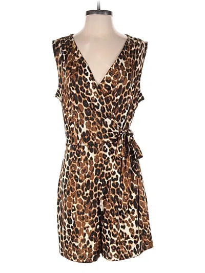 Pre-owned Emma & Michele Romper In Brown