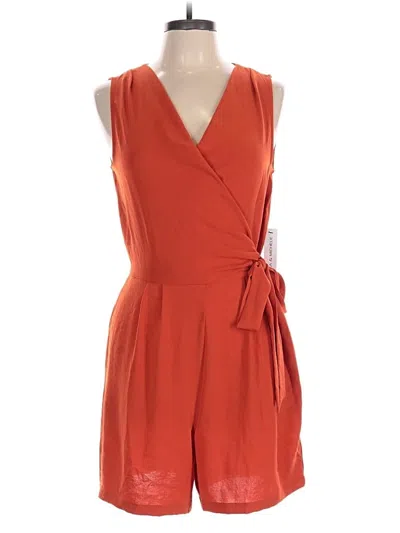 Pre-owned Emma & Michele Romper In Orange