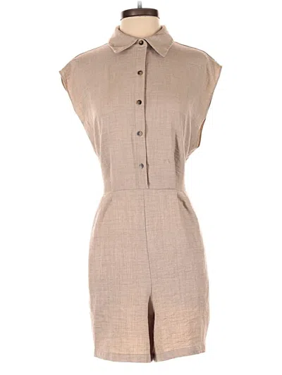 Pre-owned Emma & Michele Romper In Tan