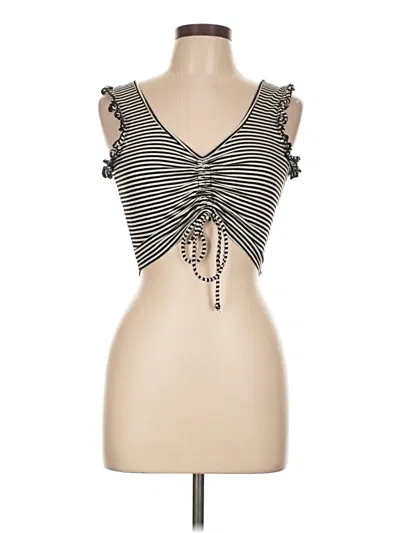Pre-owned Emma & Sam Sleeveless Top Black Sweetheart Neckline Tops