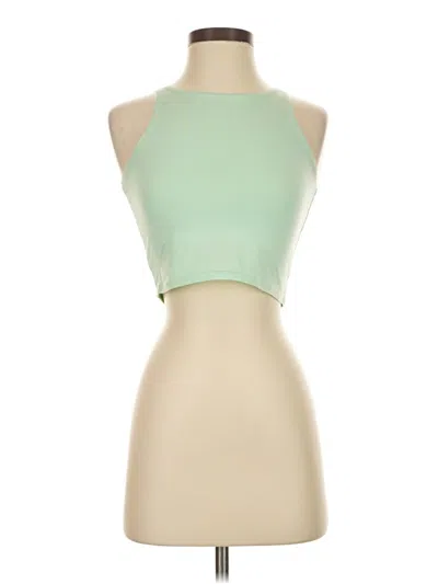 Pre-owned Emma & Sam Tank Top Green Halter Neckline Tops