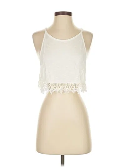 Pre-owned Emma & Sam Tank Top Ivory Halter Neckline Tops In White