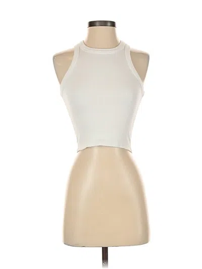 Pre-owned Emma & Sam Tank Top Ivory Halter Neckline Tops In White