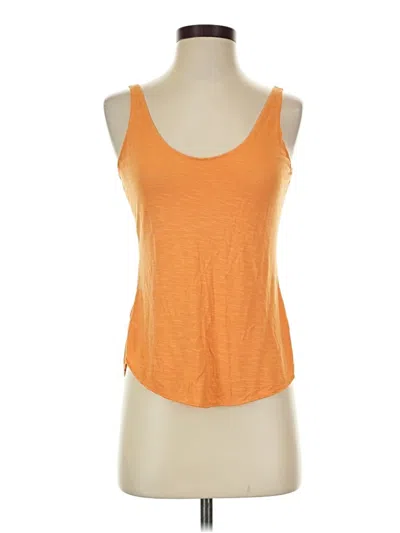 Pre-owned Emma & Sam Tank Top Orange Scoop Neck Tops