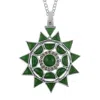 Emma Chapman Jewels Men's Green Lakshmi Star Jade Black Diamond Pendant In Green