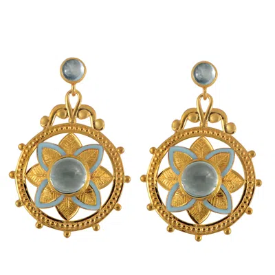 Emma Chapman Jewels Women's Blue Bali Aquamarine Drop Earrings