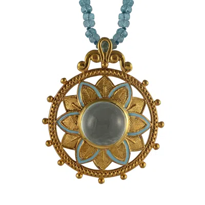 Emma Chapman Jewels Women's Blue Bali Aquamarine Statement Necklace