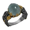 Emma Chapman Jewels Women's Blue Lula Aquamarine Cabochon Ring In Blue
