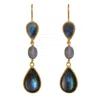 Emma Chapman Jewels Women's Brown / Grey Lola Labradorite Teardrop Earrings In Multi