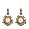Emma Chapman Jewels Women's Gold / White / Green Pearl Emerald Dangle Gold Earrings In Multi