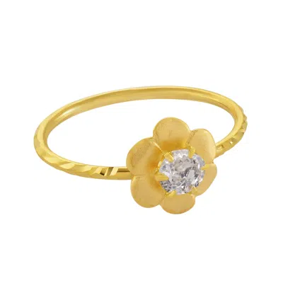 Emma Chapman Jewels Women's Gold / White Old Mine Diamond Gold Flower Ring In Gold/white