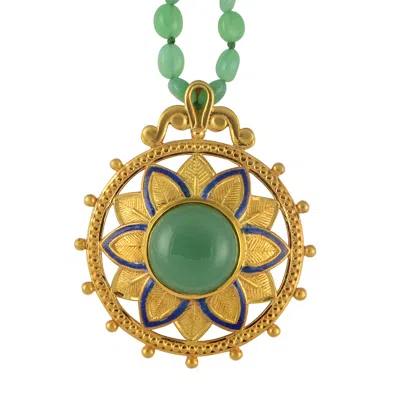 Emma Chapman Jewels Women's Green Bali Chrysoprase Statement Pendant
