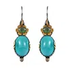 Emma Chapman Jewels Women's Green / Blue / Gold Ocean Turquoise Tourmaline Dangle Earrings