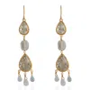 Emma Chapman Jewels Women's Green / Blue Lola Green Amethyst Aquamarine Dangle Earrings In Multi