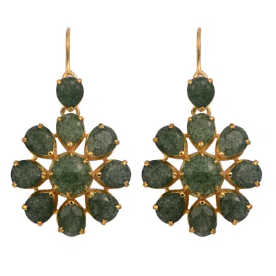 Emma Chapman Jewels Women's Green Boston Strawberry Onyx Dangle Earrings