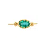 Emma Chapman Jewels Women's Green / Gold Grecian Gold Emerald Stacking Ring In Multi