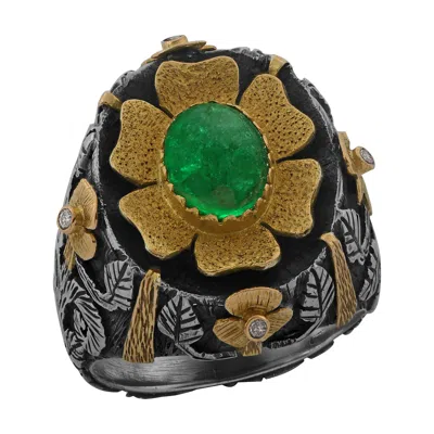 Emma Chapman Jewels Women's Green Mahari Emerald Diamond Ring