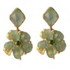 Emma Chapman Jewels Women's Green The Rosa Onyx Dangle Flower Earrings