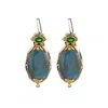 Emma Chapman Jewels Women's Grey Ofelia Labradorite Tourmaline Diamond Drop Earrings In Gray