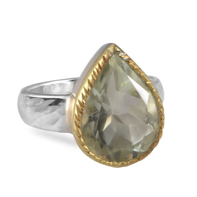 Emma Chapman Jewels Women's Lola Green Amethyst Teardrop Ring