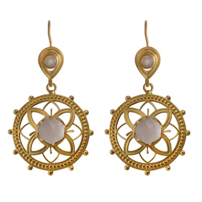 Emma Chapman Jewels Women's Pink Bali Rose Quartz Dangle Earrings