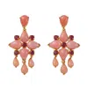 Emma Chapman Jewels Women's Pink / Red Pink Opal Ruby Dangle Earrings In Multi