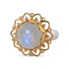 Emma Chapman Jewels Women's White Amli Rainbow Moonstone Ring In White