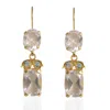 Emma Chapman Jewels Women's White / Blue Bathsheba Crystal Aquamarine Drop Earrings In Multi