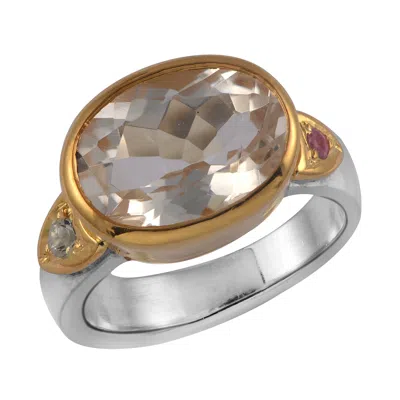Emma Chapman Jewels Women's White Crystal Aquamarine Ring