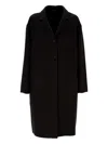 Emma E Gaia Buttoned Coat In Black