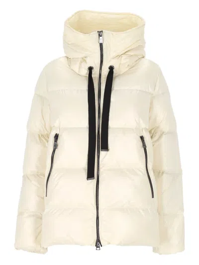 Emma E Gaia Full-zip Hooded Jacket In Neutral