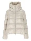 Emma E Gaia Hooded Puffer Jacket In White