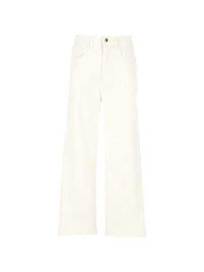 Emma E Gaia Wide-leg Jeans In White