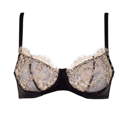 Emma Harris Women's Black Cleo Lace Cup Balcony Bra