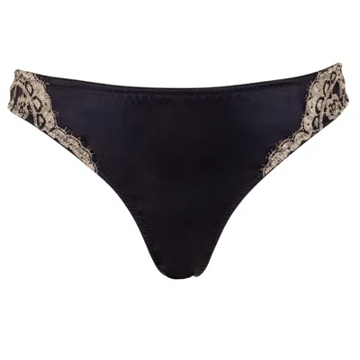 Emma Harris Women's Black Cleo Silk Brief