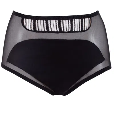 Emma Harris Women's Black Theodora Midnight High Waisted Brief