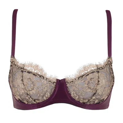 Emma Harris Women's Cleo Garnet Lace Cup Balcony Bra In Yellow