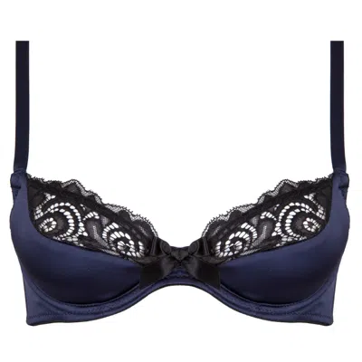 Emma Harris Women's Signature Navy Half Padded Plunge Bra In Blue