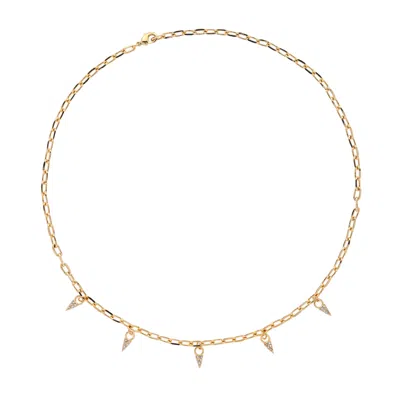 Emma Holland Jewellery Women's Gold & Crystal Droplet Chain Necklace