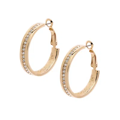 Emma Holland Jewellery Women's Gold & Crystal Large Hoop Earrings