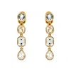 Emma Holland Jewellery Women's Gold & Crystal Statement Drop Clip Earrings