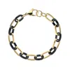 Emma Holland Jewellery Women's Gold / Black Gold Chain & Jet Chain Bracelet In Gold