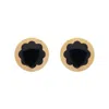 Emma Holland Jewellery Women's Gold / Black Jet & Gold Flower Clip Earrings In Multi