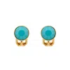 Emma Holland Jewellery Women's Gold / Blue Turquoise Stud Clip Earrings