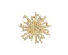 Emma Holland Jewellery Women's Gold Crystal Art Deco Brooch - Limited Edition In Gold