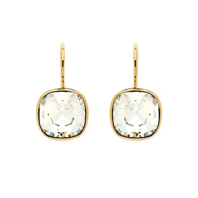 Emma Holland Jewellery Women's Gold Cushion Crystal Hook Earrings