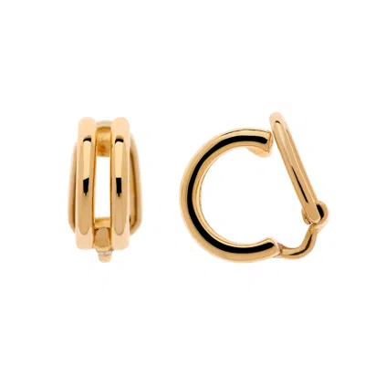 Emma Holland Jewellery Women's Gold Double Hoop Clip Earrings