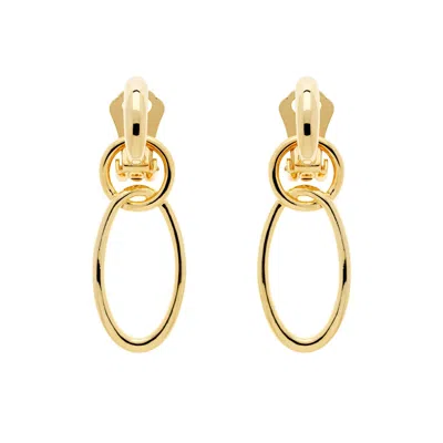 Emma Holland Jewellery Women's Gold Double Hoop Clip On Earrings
