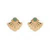 Emma Holland Jewellery Women's Gold / Green Gold Fan & Aventurine Clip Earrings In Multi