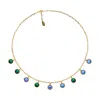 Emma Holland Jewellery Women's Gold / Green / Pink Emerald & Violet Crystal Necklace